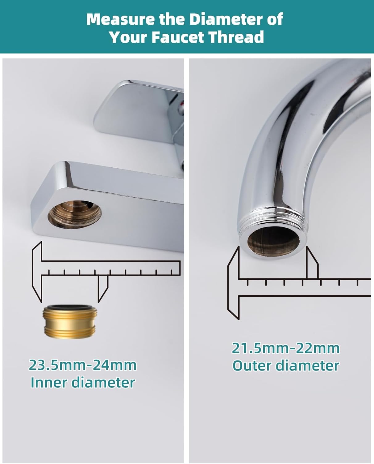 Swivel Faucet Adapter Kit, Solid Brass 3/4" Garden Hose Adapter with Aerator, 360 Degree Kitchen Sink Faucet Aerator Adapter for Female and Male to Male, Chrome