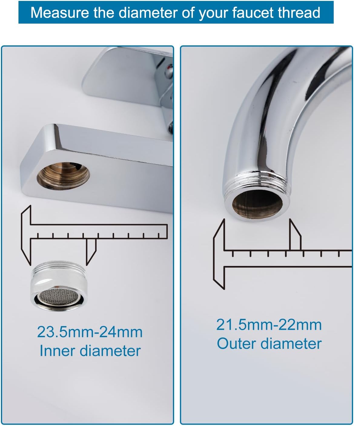 Faucet Adapter Kit, Swivel Aerator Adapter to Connect Garden Hose - Multi-Thread Kitchen Sink Faucet to Garden Hose Adapter 3/4 Inch - Chrome Finished