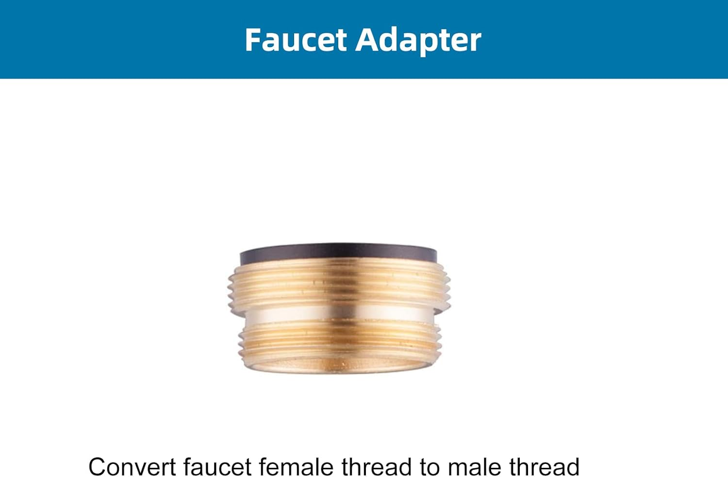 Faucet Adapter Kit, Swivel Aerator Adapter to Connect Garden Hose - Multi-Thread Kitchen Sink Faucet to Garden Hose Adapter 3/4 Inch - Chrome Finished