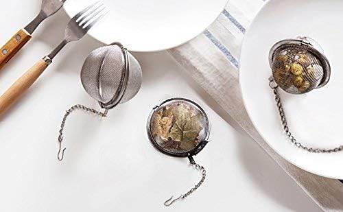 Store 2pcs Stainless Steel Mesh Tea Ball Inch Tea Strainers Tea Strainer Filters for Tea 2.1 inches