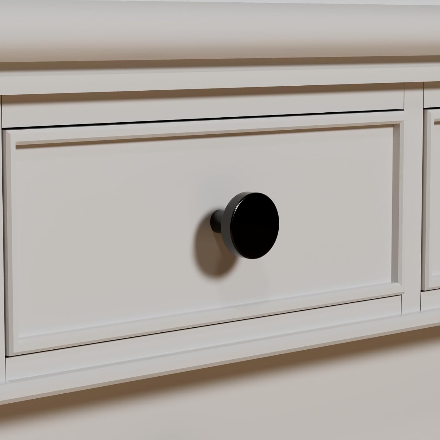 20 Pack Black Cabinet Knobs Round Dresser Knobs Matte Black Solid Kitchen Cabinet Knobs Aluminum Alloy Cabinet Door Knobs for Dresser Drawers Vintage Cabinet Knobs Drawer Knobs