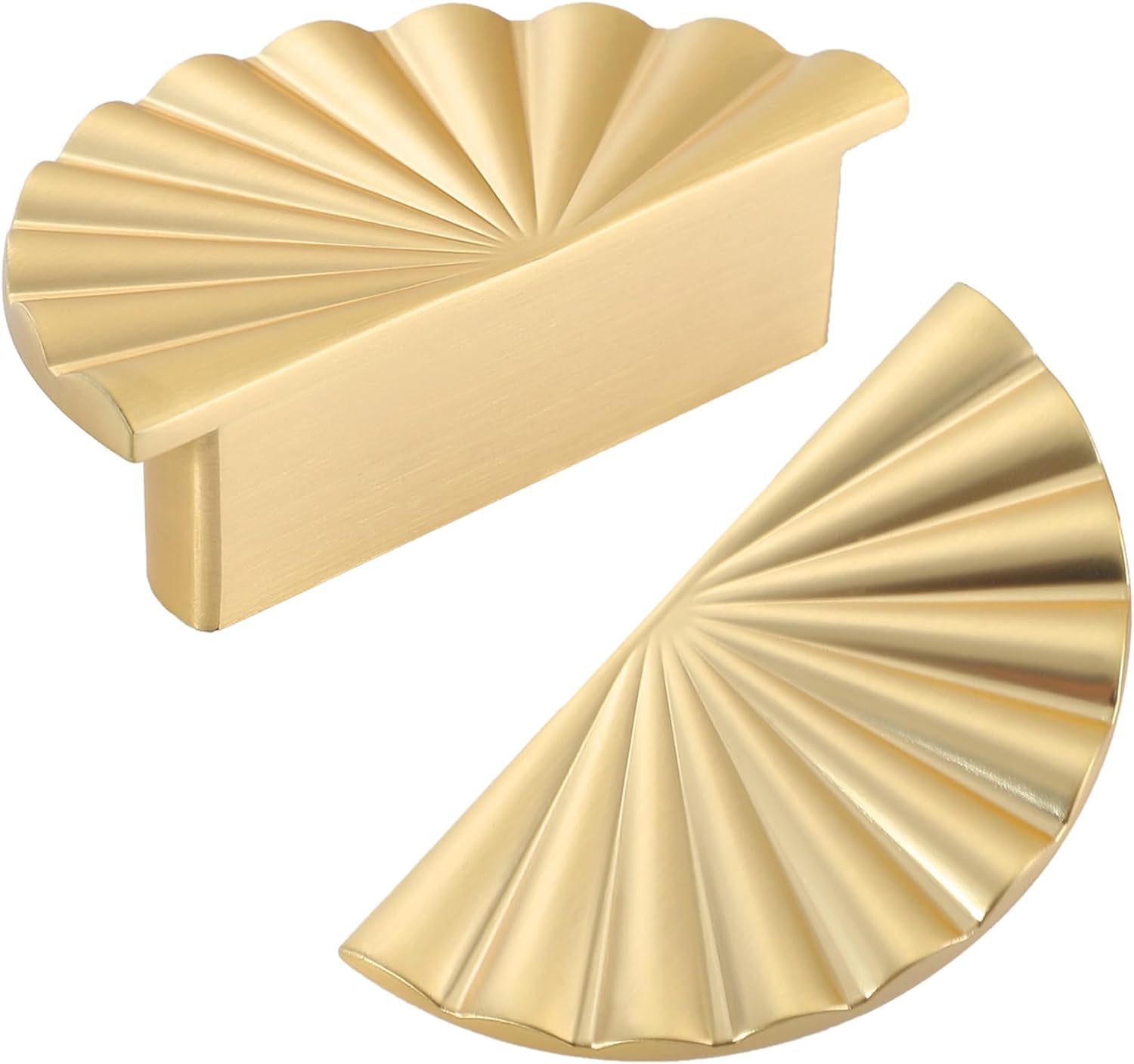 6 Pack Cabinet Handles 2.52 inch Kitchen Cabinet Pulls 64mm with Vintage Cupboard Drawers Hardware Dresser Drawer Handles Kitchen Cabinet Handles 64MM, 6 Pack, Brushed Gold