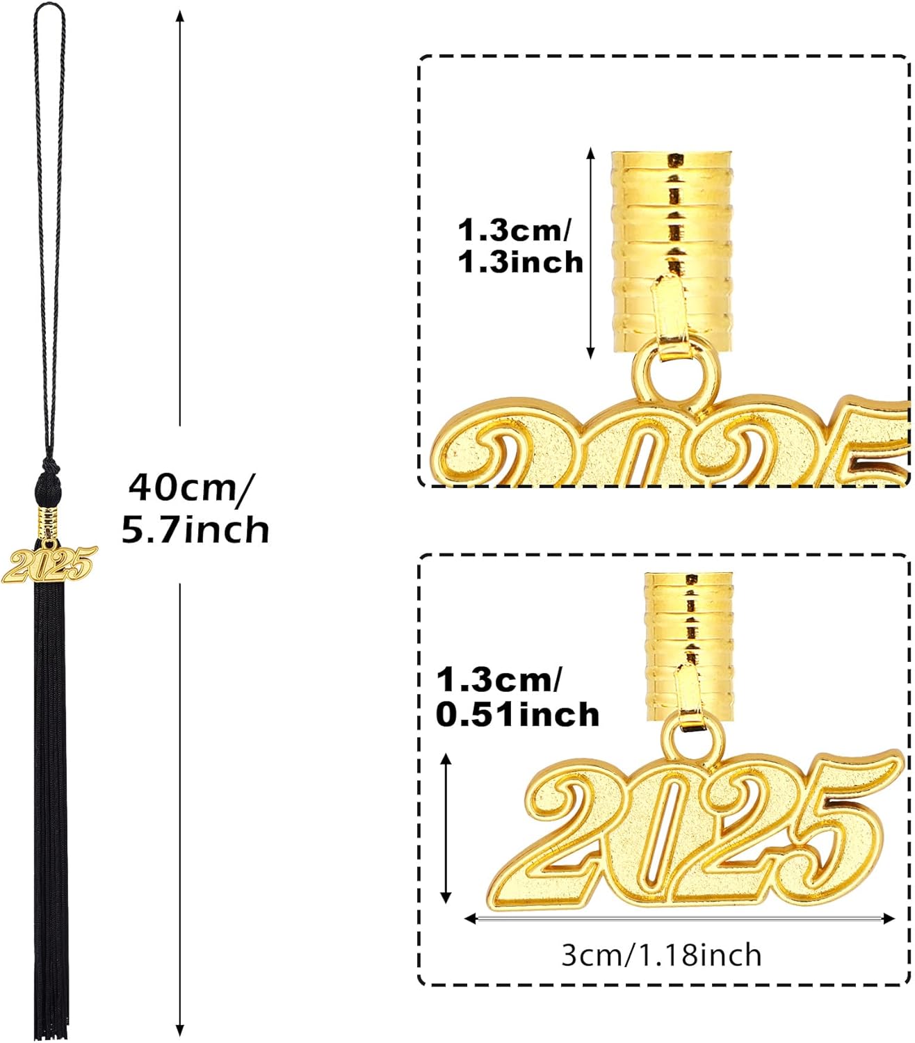 2025 Graduation Tassel, 1Pcs Graduation Cap Tassel 2025 Grad Graduation Tassel for 2025 Graduation Ceremonies Accessories Black