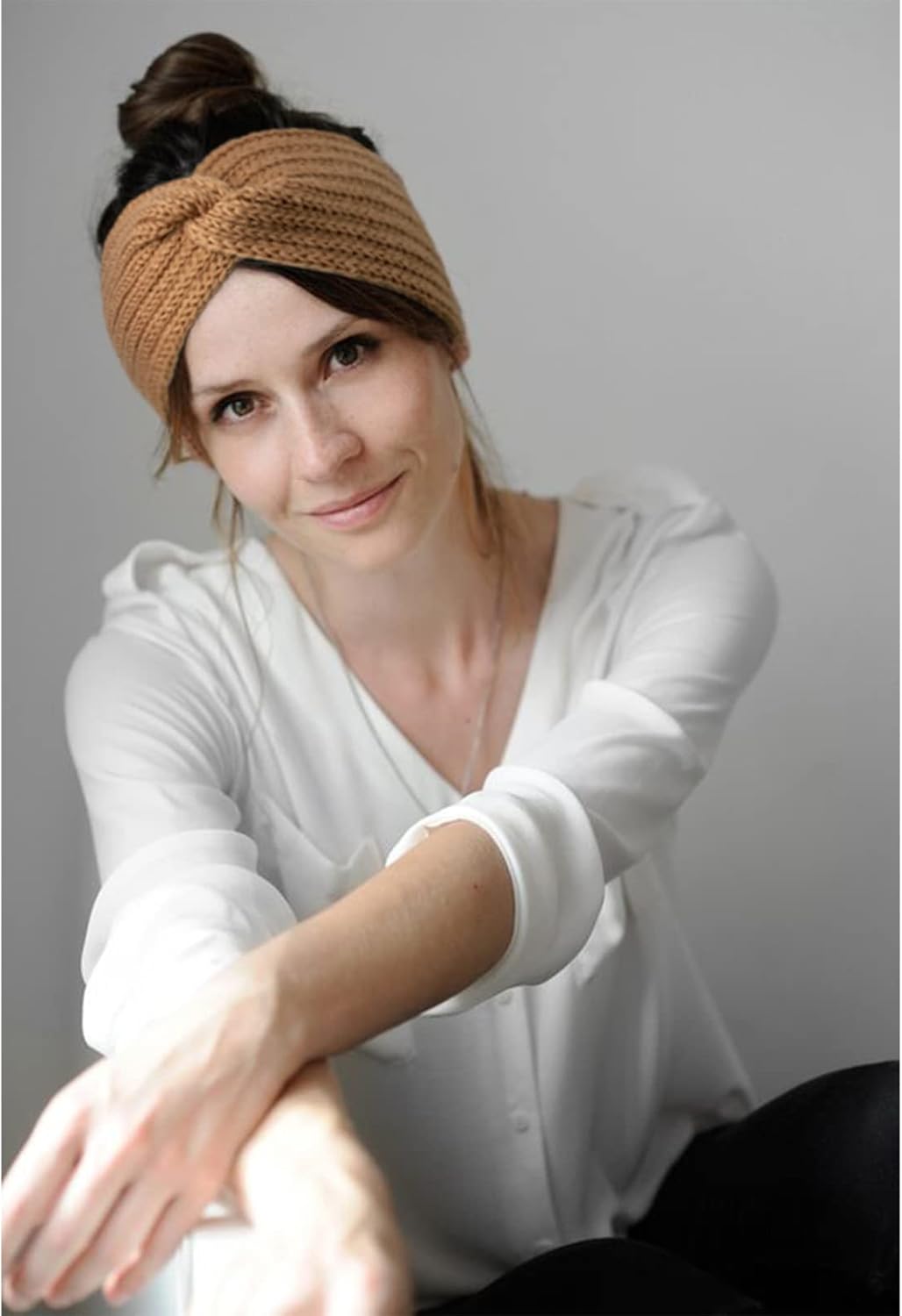 Knit Crochet Headband for Women Ear Warmer Soft Turban Stretch Headbands Warmer Winter Running Fashion Head Wrap Winter Accessories