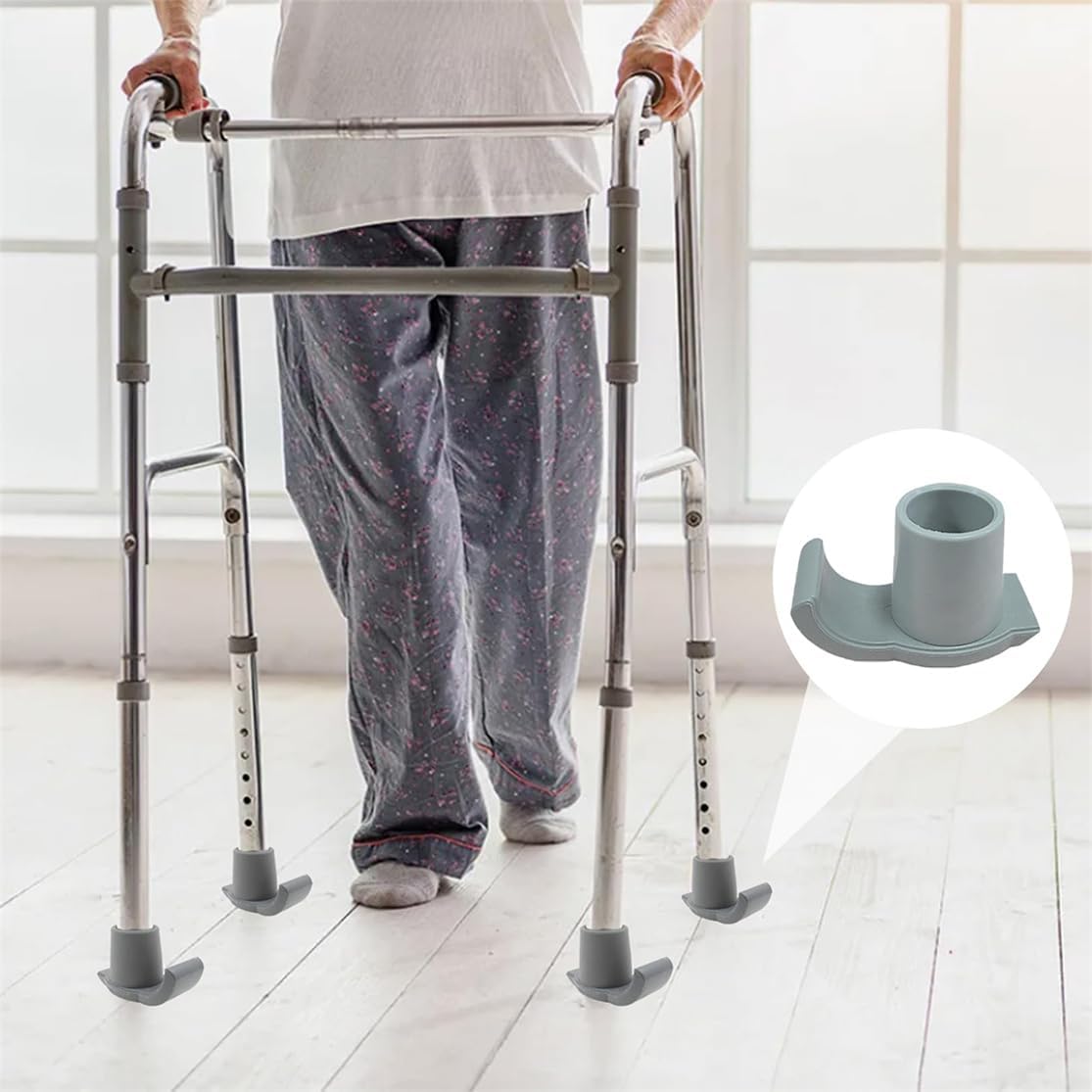 Walker Ski Glides for Folding Walker 2 Pack Rubber Walker Glide Caps Walker Replacement Accessories for Seniors, 1⅛" Inch 28mm