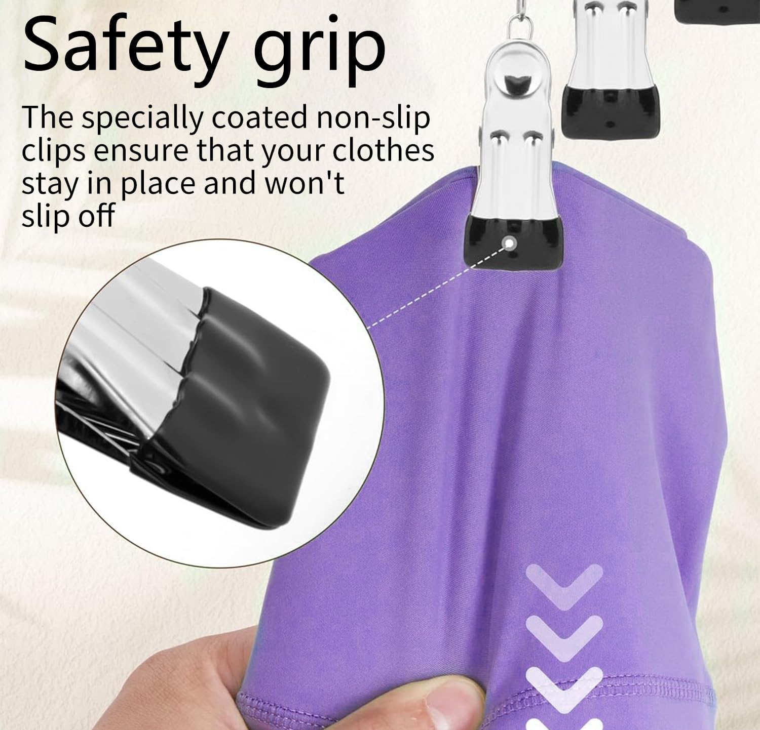 Legging Organizer for Closet, 2 Pack Metal Yoga Pants Hangers 10 Clips Holds 20 Leggings, Space Saving Hanging Closet Organizer Rubber Coated for Organizers and Storage Black