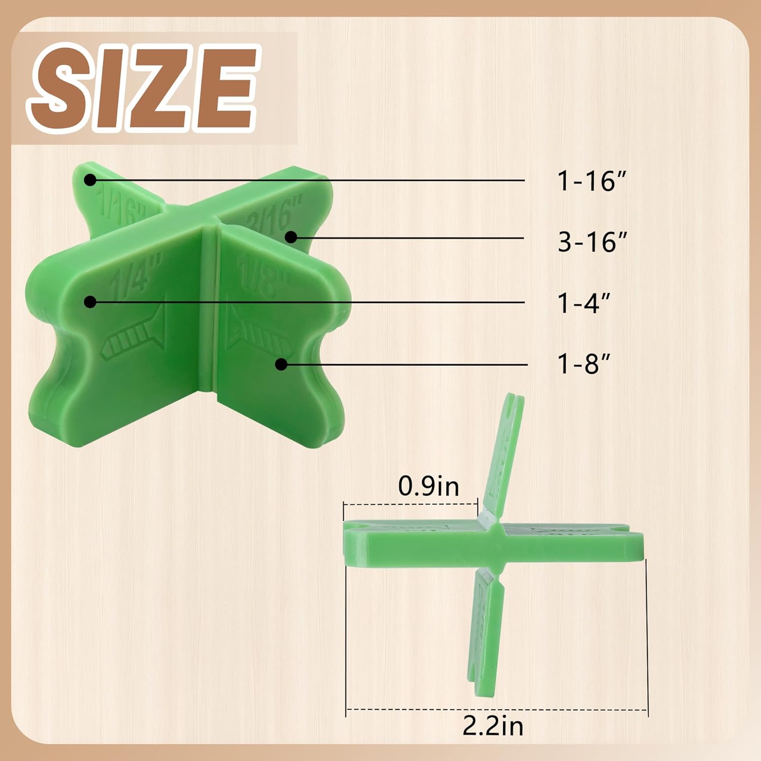 8 Pcs ABS Deck Spacer Tool,4 Thicknesses Deck Board Spacers 1/16", 1/8", 3/16", 1/4" ,Deck Spacers Assorted for Pressure Treated Composite Decking