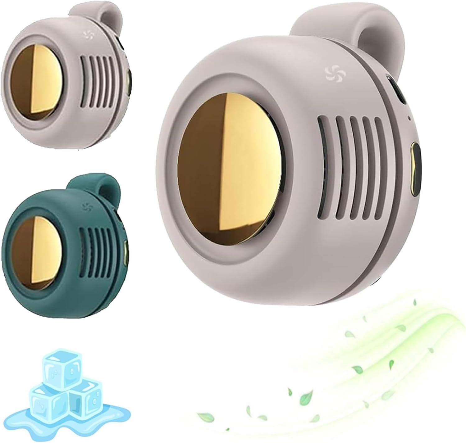 Portable Silent Mini Bladeless Fan Clip On, mini clip on fan, portable mini bladeless fan clip on, Suitable for Outdoor & Travel & Office, Travel Accessories white, 1pcs