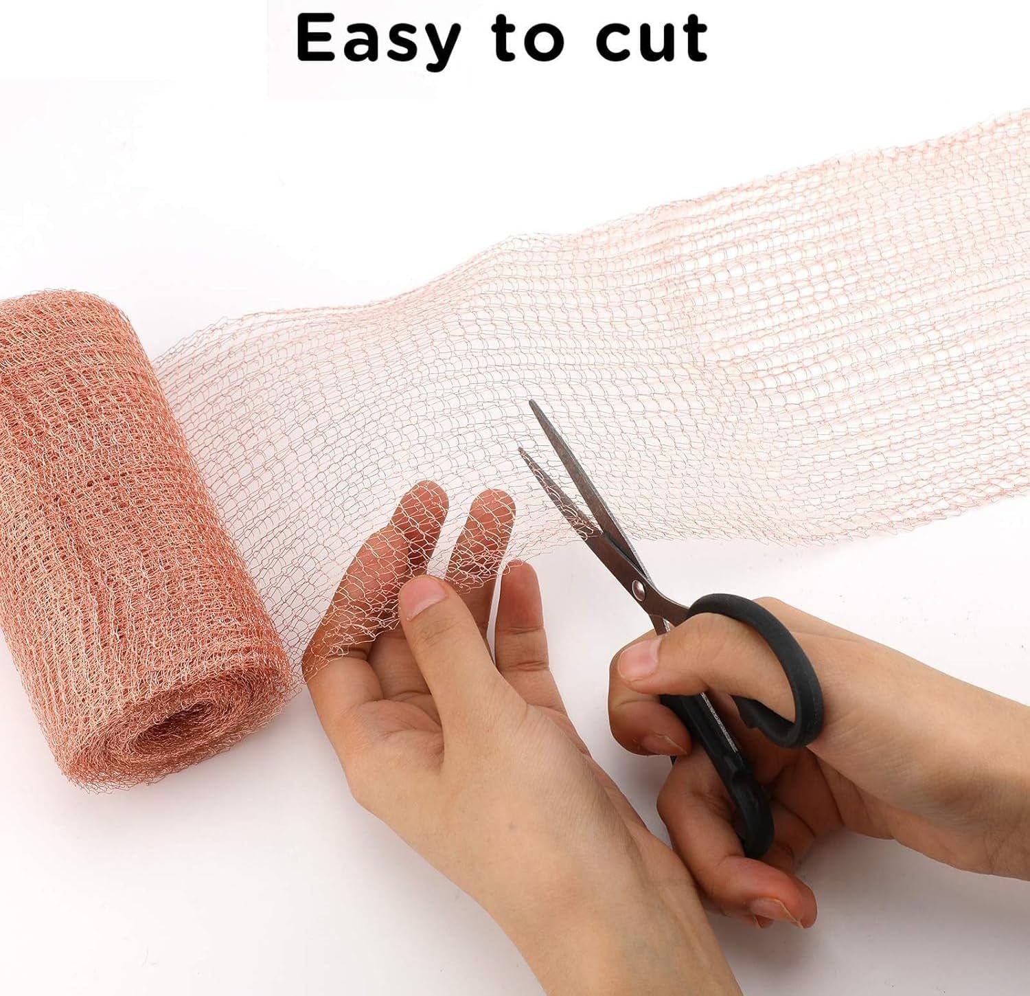 Copper Mesh Roll,Gap Blocker for Building Hole,Knitted Pure Copper Mesh Blocker for Mouse, Birds, Snail, Bat,DIY Fill Fabric,Protect Saplings&Seeds,Rodent Stopper Mesh for Home, Garden 20FT/6M