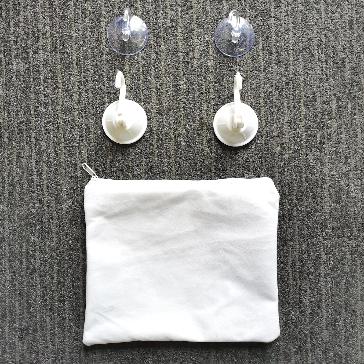 Polyester Fiber Beard Apron with Suction Cups and Storage Pouch, White or Black Option