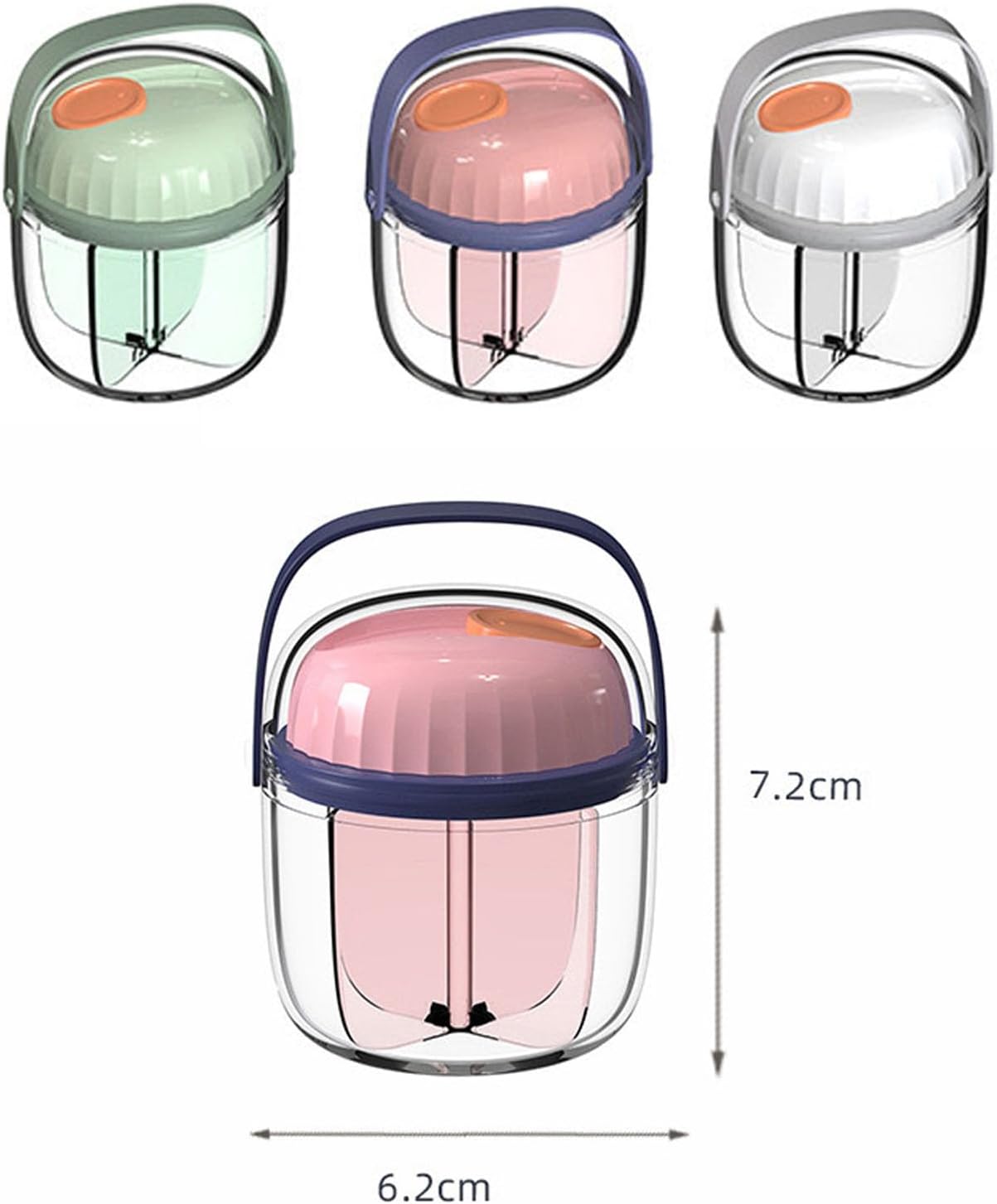 Portable Rotating Organizer Box - 7 Compartment PC Material for, Travel Storage, Design