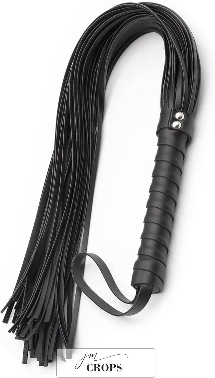 Horse Whip 27" Crop 18" Faux Leather Set Black Riding Whip Horse and Crops Equestrian Horse Whip Set
