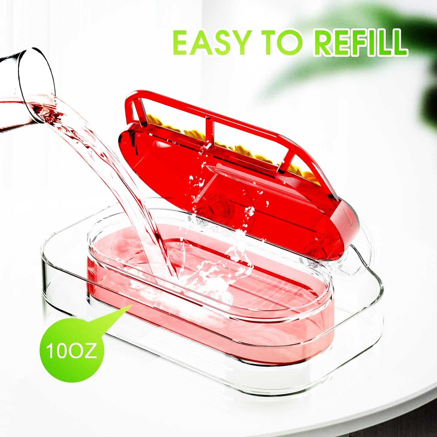 Clear Hummingbird Feeder,Hanging Hummingbird Feeder with Suction Cup Tabletop Humming Bird Feeder Bird Water Station Traywith 4 Feeding Ports, Easy to Clean and Refill Plastic Humming Bird Feeder