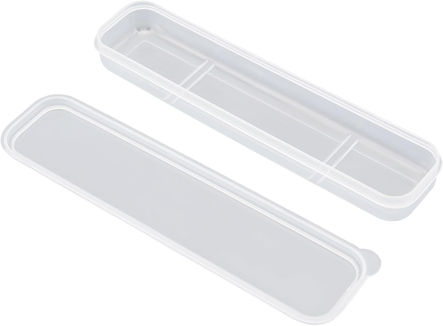 Portable Flatware Box Travel Tableware Storage Case, Simple Tableware Storage Box Case for Cutlery Kit White