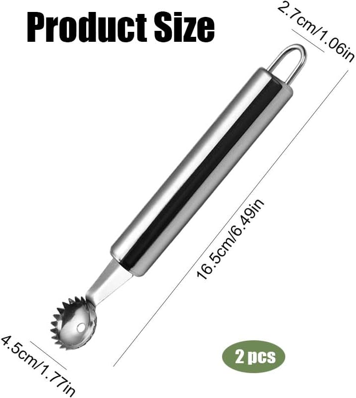 2 Pcs Stainless Steel Strawberry Huller and Tomato Stem Corer Tool, Tomato Stem Corer Tool,Stainless Steel Strawberry Huller Corer Vegetable and Corer Practical Kitchen Tool Fruit 2