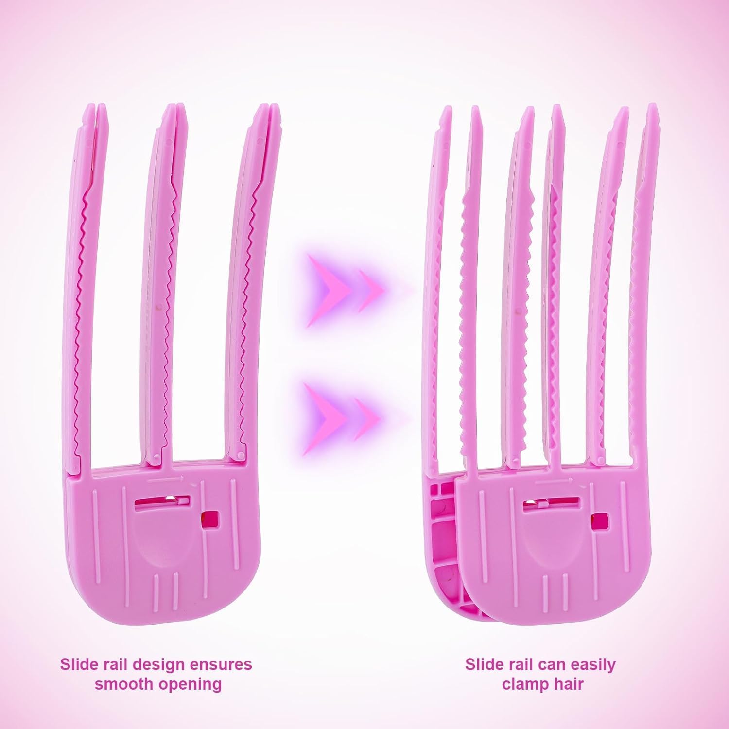2 Pcs Wind Shaping Styling Comb for Fluffy Bangs,No-Trace Hair Root Lifting Hair Volume Clip,Easy High Crown Volume Tool,Quick Hair Styling Tools Volumizing Hair Clips for All Hair Types Rose Red