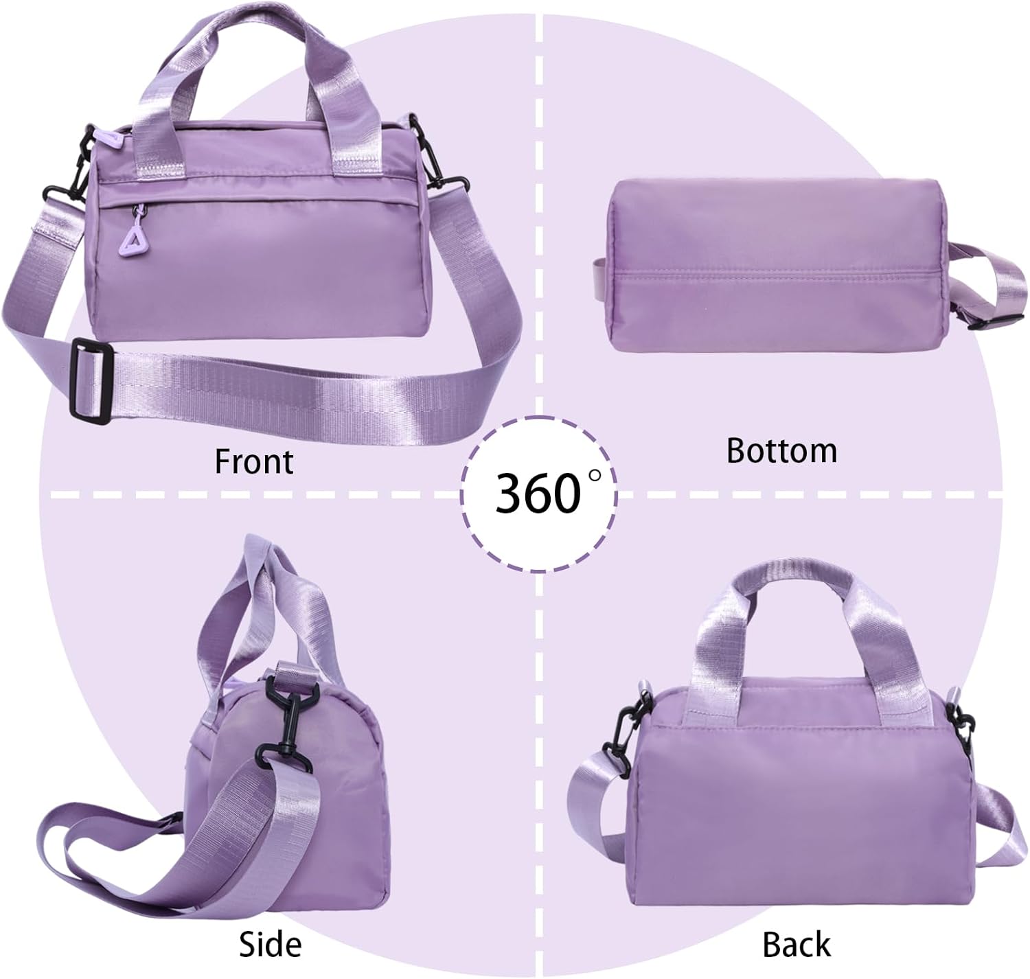 Mini Gym Bag Small Sport Bag Adjustable Duffle Bag Detachable Strap Gym Tote for Men Women Portable Shoulder Fitness Bag for Travel Sports