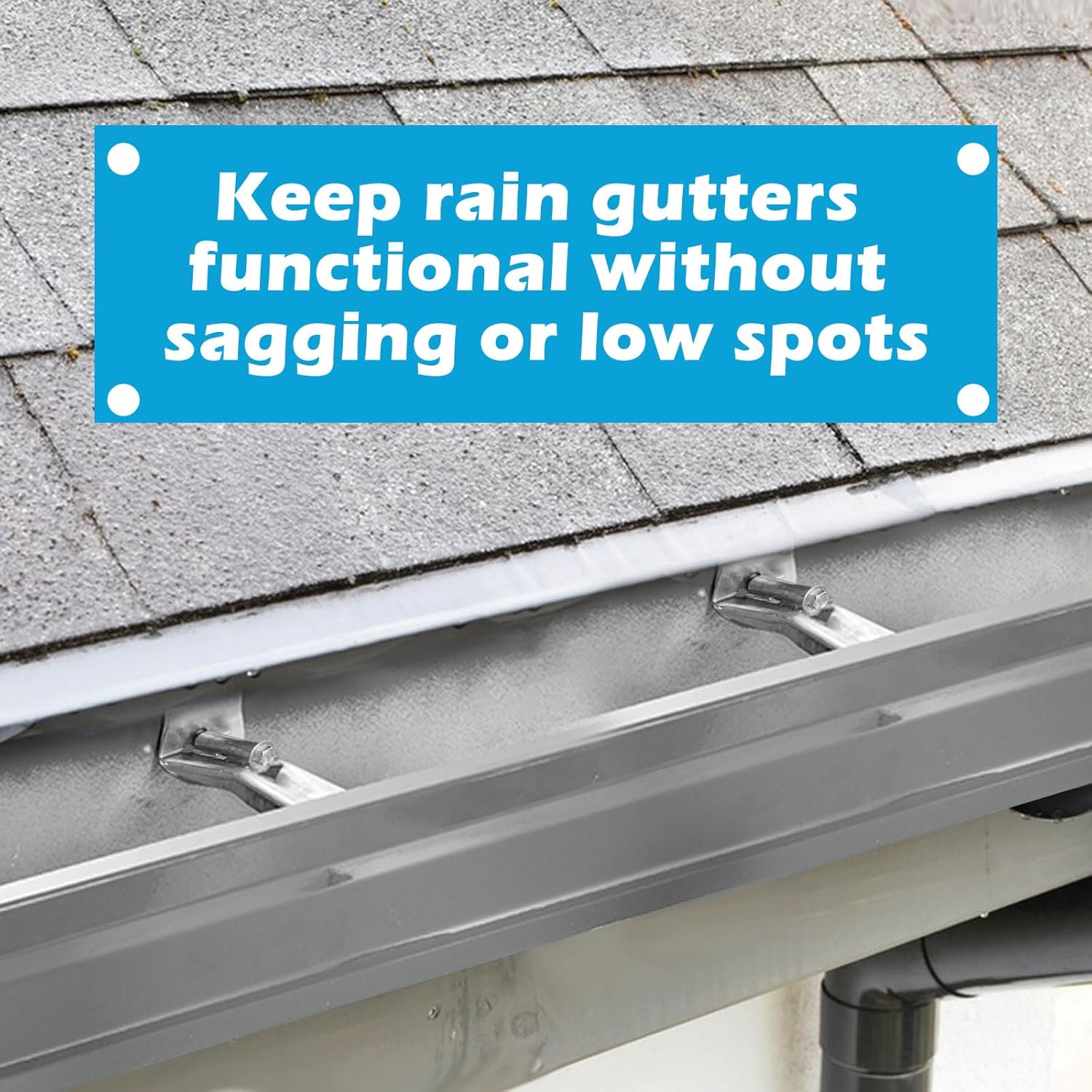 25 Pack Gutter Hangers, 5 Inch Gutter Guard with Speed Screw and Clip, Hidden Rain Gutter Bracket Support, Includes a Drill Bit