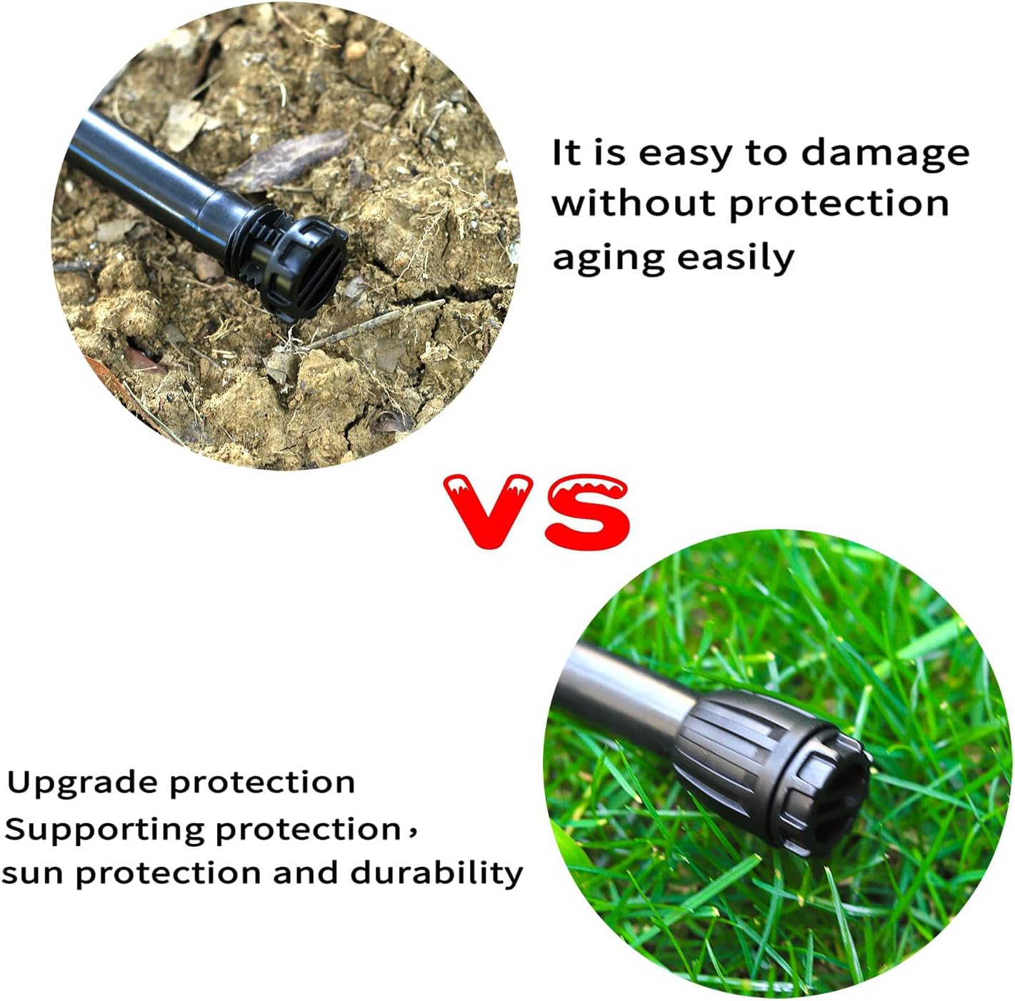 1/2 inch Irrigation Fittings End Plugs For 1/2" ID x0.6-0.63" OD 16mm Drip Tubing Connectors-10 Pcs/pack