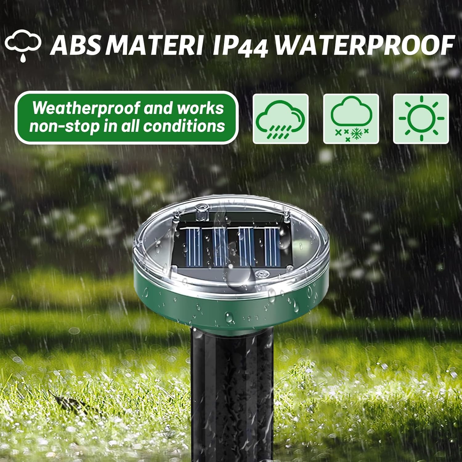 Mole Repellent 10 Packs, Outdoor Solar-Powered Animal Repellent, Waterproof Mole Killer Traps for Garden, Yard, Lawn,Effectively Repels Groundhog Snake Vole