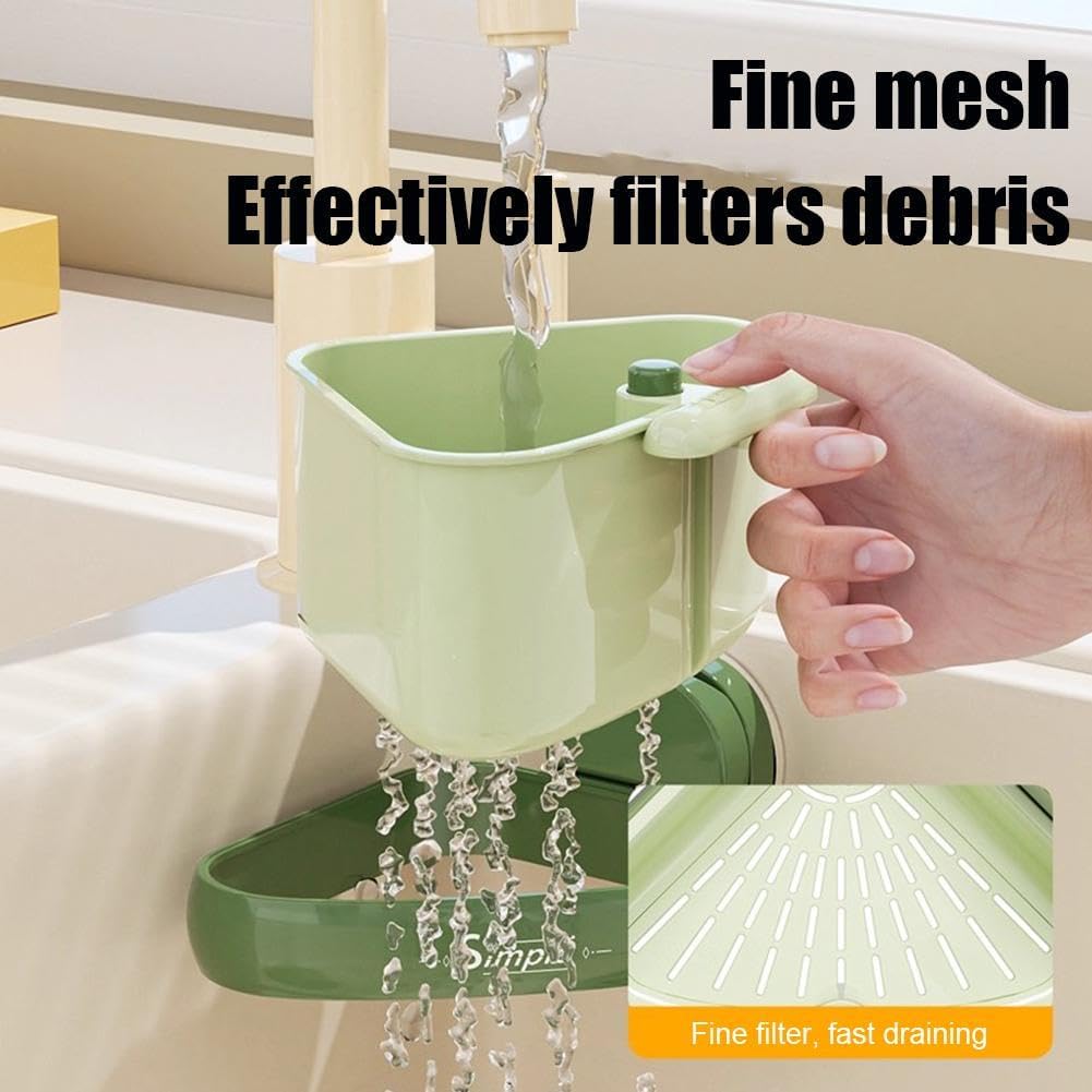 Sink Strainer Basket, 2025 New Faucet Hanging Strainer, Self-Cleaning Kitchen Sinks Food Waste Catcher for Dishwashing, RV, Small Spaces 2PCS