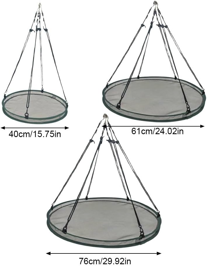 Bird Seed Catcher Tray for Hanging Bird Feeder, Large Outdoor Platform Tray with Adjustable Hanging Hoop, Deep Birdseed Holder for Hummingbird and Bee Feeders in Garden, Lawn, Backyard L