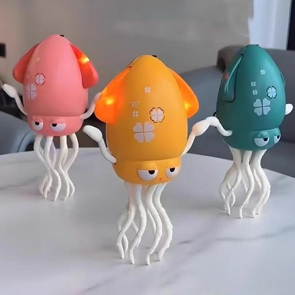 Magic Dancing Octopus Toy, Electric Dancing Octopus Baby Toy, Automatic Evasion Octopus Toy with Led Light and Music, Electronic Early Development Toys Birthday Gifts Gray