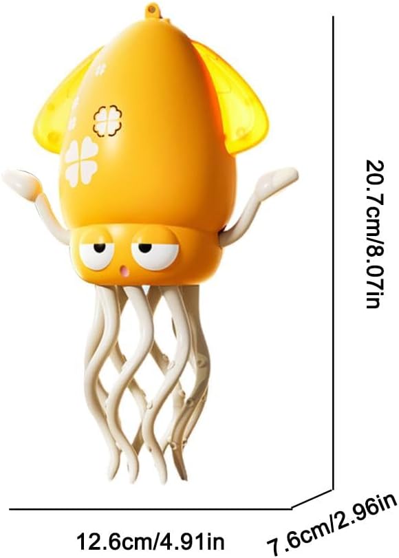 Magic Dancing Octopus Toy, Electric Dancing Octopus Baby Toy, Automatic Evasion Octopus Toy with Led Light and Music, Electronic Early Development Toys Birthday Gifts Gray