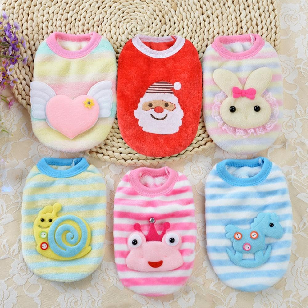 Dog Sweaters for Small Dogs Girl,Warm Soft Fleece Extra Small Dog Sweaters,Teacup Dog Clothes,Cute Sweater Pet Clothes for Kitten, Rabbits, Guinea Pig C XXXS