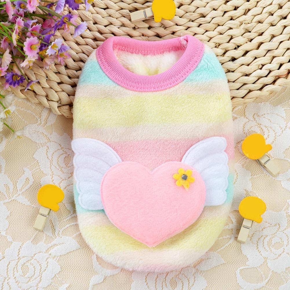 Dog Sweaters for Small Dogs Girl,Warm Soft Fleece Extra Small Dog Sweaters,Teacup Dog Clothes,Cute Sweater Pet Clothes for Kitten, Rabbits, Guinea Pig C XXXS