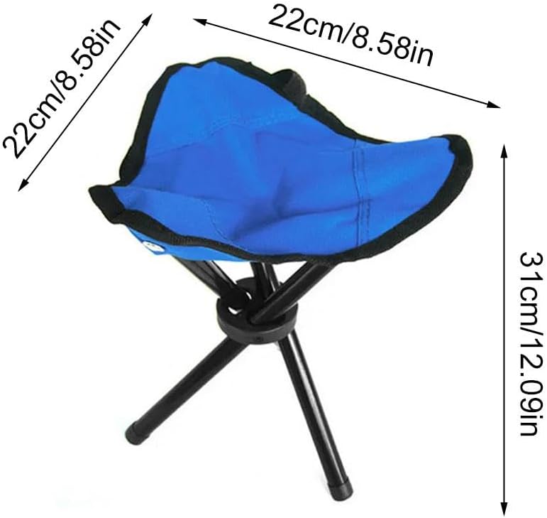 Travel Folding Camping Stool, Camping Fishing Stool for Adults, Portable Tripod Seat Fishing Chair Seat for Camping Fishing Hiking Gardening and Beach Garden Painting Red
