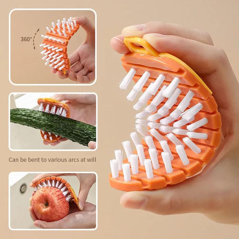 Vegetable Brush,Potato Brush Cleaning Brush,Multiple Fruit Vegetable Cleaning Brush,Vegetable Brush Scrubber for All Kinds Fruits Vegetables Orange