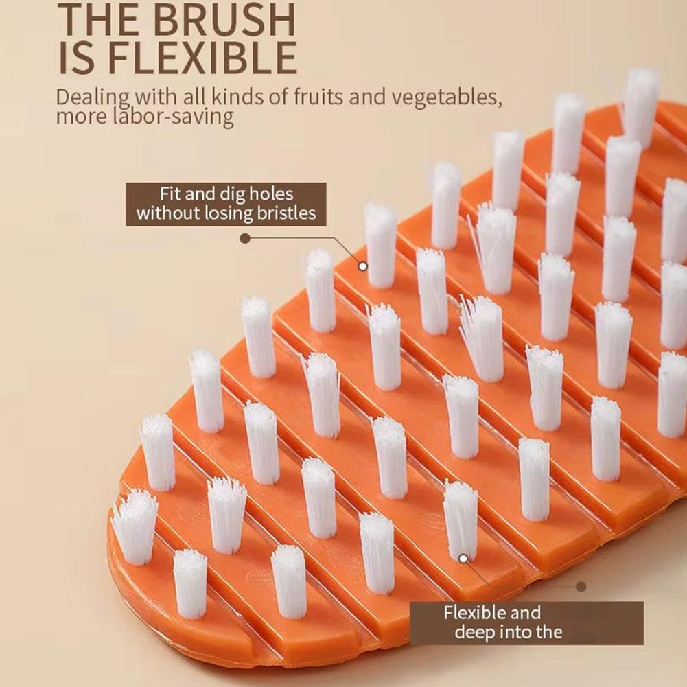 Vegetable Brush,Potato Brush Cleaning Brush,Multiple Fruit Vegetable Cleaning Brush,Vegetable Brush Scrubber for All Kinds Fruits Vegetables Orange