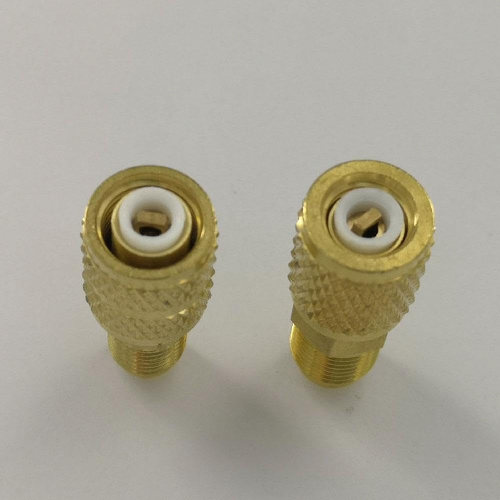 R410 R32 R22 Brass Adapter, Reverse Thread Fitting for R410/R32/R22 Mini Split Systems, Vacuum Pump & Gauge Hose Connector, Easy to Install Durability