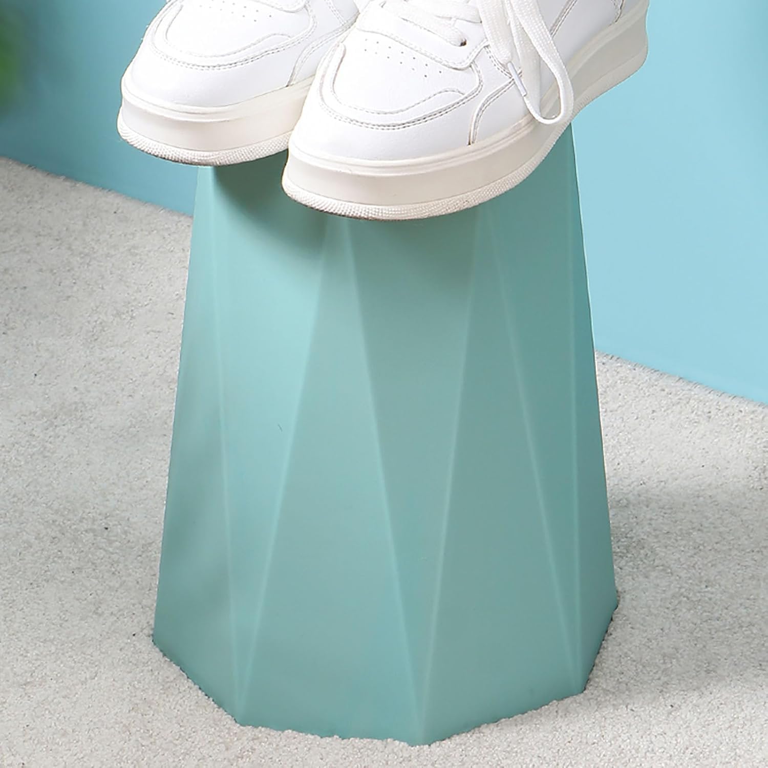 Polygon Small Trash Can,Bathroom Garbage Container, Office Organizer Plastic Wastebasket Rubbish Bin Paper Basket for Bathrooms, Kitchens,Laundry Room, Offices, Kids Rooms Yellow