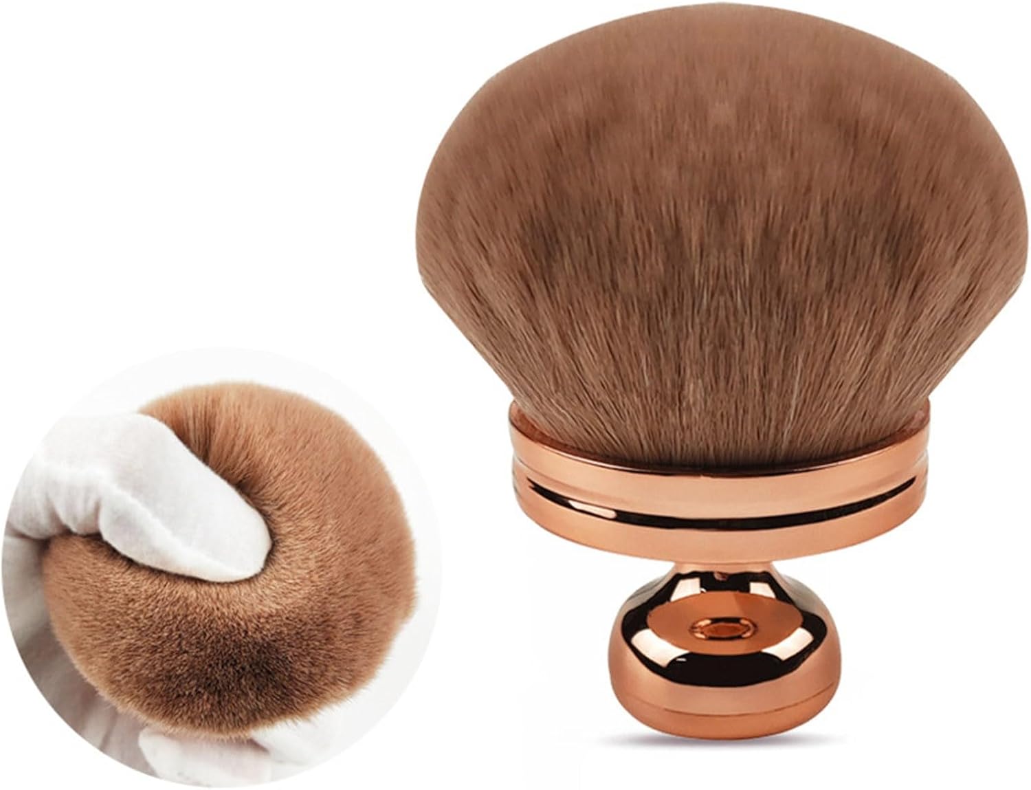 Extra Large Rose Gold Self Tanning Blend Brush,3 Inch Kabuki Brush for Self Tanner and Back Applicator,Soft synthetic hair, for Foundation, self-tanners, Powder, Face and Body Rose Gold