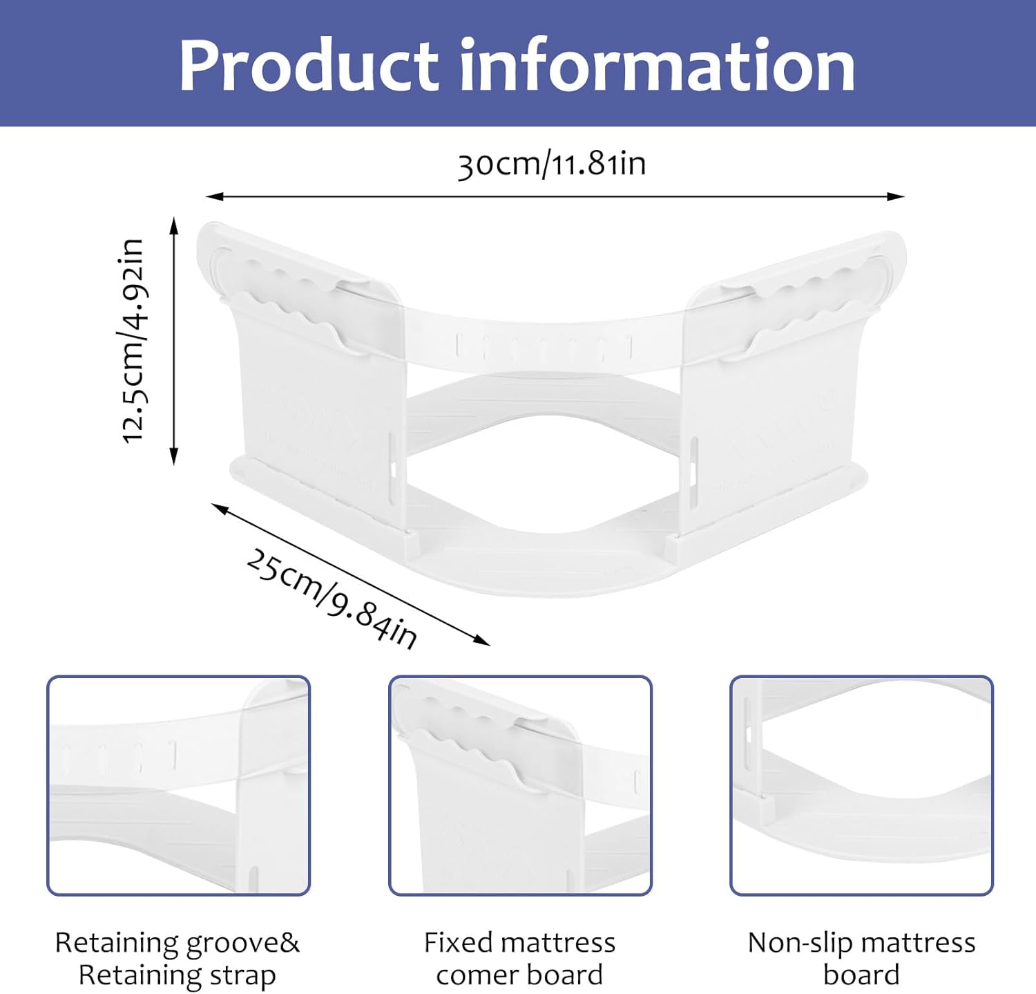 4 PCS Bed Sheet Holder with Lock Strips, Heavy Duty Bed Sheet Corner Fastener, Removable Bed Sheet Holder, Bed Sheet Holder Straps for Mattress Protectors, Blankets, Bedding
