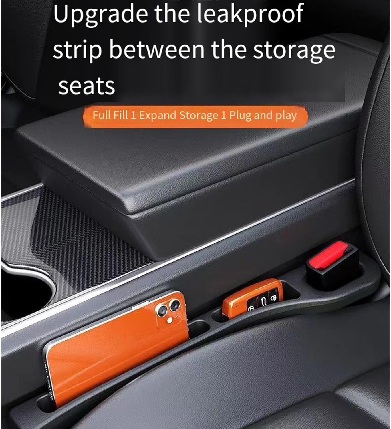 2PCS Nodrop Seat Guard,Car Seat Side Gap Filler, Place Your Phone, Cards, Wallet, Side Gap Fillers for All Cars Place Your Phone, Cards, Wallet Beige B