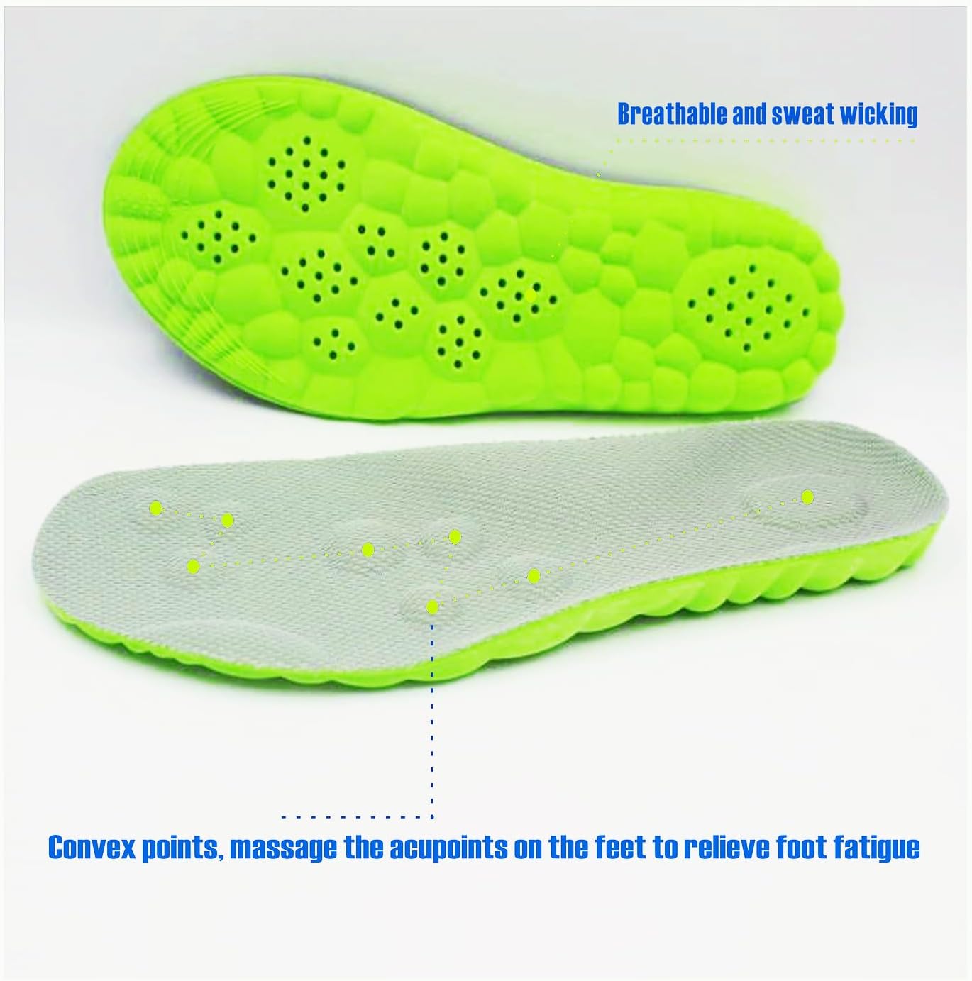 sneaker insoles memory foam replacement insoles with Excellent Shock Absorption and Cushioning for Men and Women Comfortable Feet Relief Insoles Men US 7.5-10 Women US 8-11, 1 pair