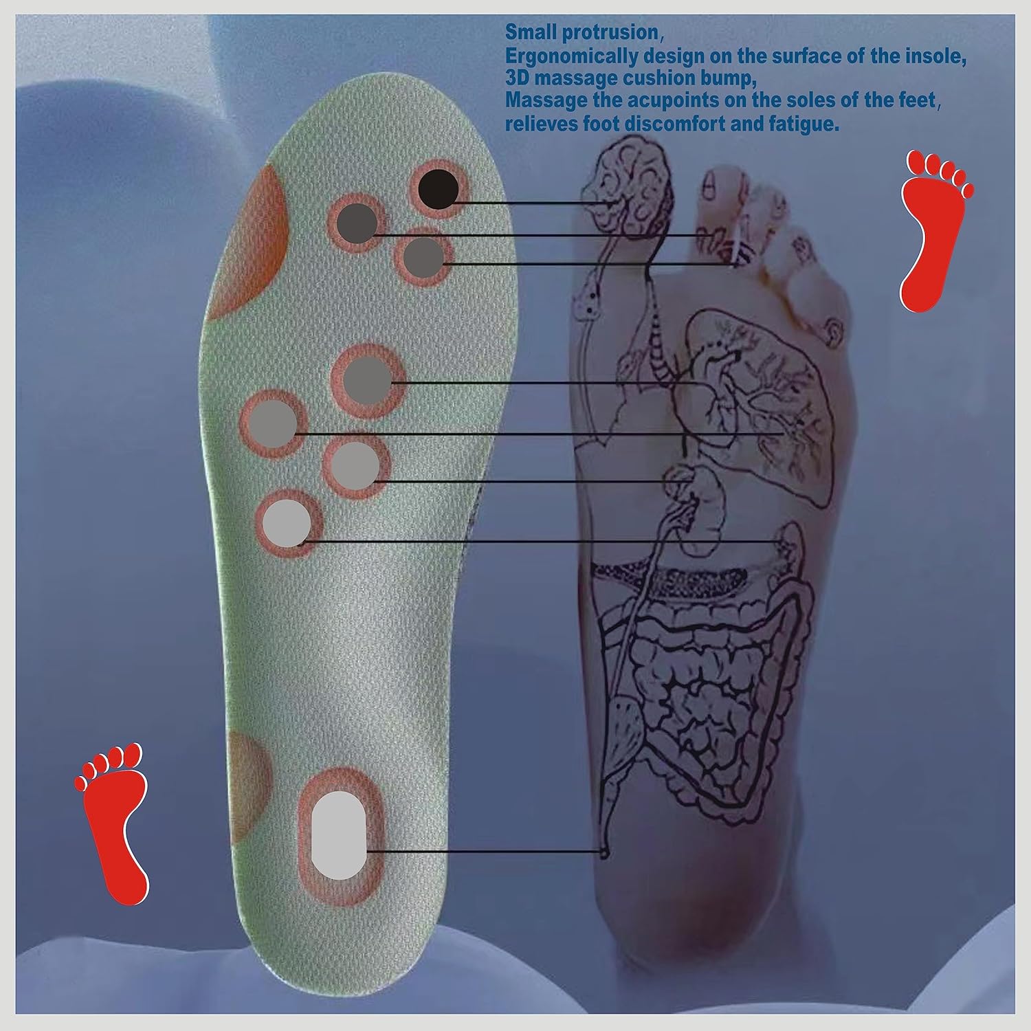 sneaker insoles memory foam replacement insoles with Excellent Shock Absorption and Cushioning for Men and Women Comfortable Feet Relief Insoles Men US 7.5-10 Women US 8-11, 1 pair