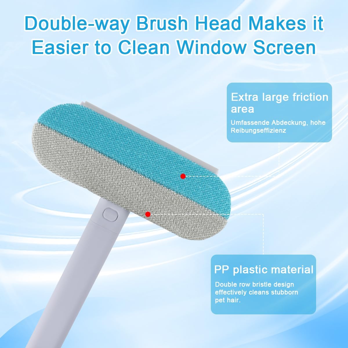 2 Pack 4 in 1 Pet Hair Remover for Couch & Furniture, Cat and Dog Hair Remover Pet Fur Cleaner Brush Hair Removal Tool for Clothing, Bedding, Sofa, Pet Bed