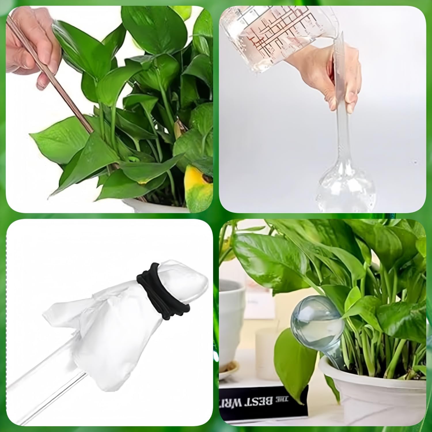 12 Pcs Plant Watering Globes, Automatic Watering Bulbs, Plastic Garden Watering Globes Device, Water Device Drip for Plant, Self-Watering System for Indoor Outdoor Garden Lake Blue