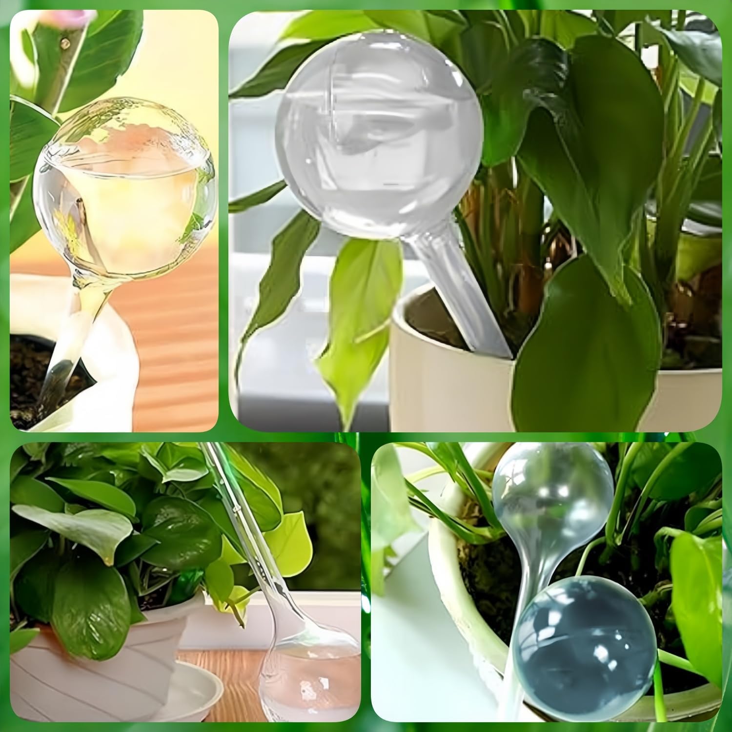 12 Pcs Plant Watering Globes, Automatic Watering Bulbs, Plastic Garden Watering Globes Device, Water Device Drip for Plant, Self-Watering System for Indoor Outdoor Garden Lake Blue