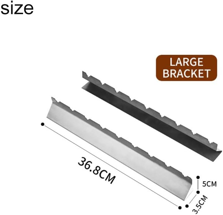 Stainless Steel Kebab Rack for BBQ Skewers, Shish Kabob Grilling Holder, 1 Pair