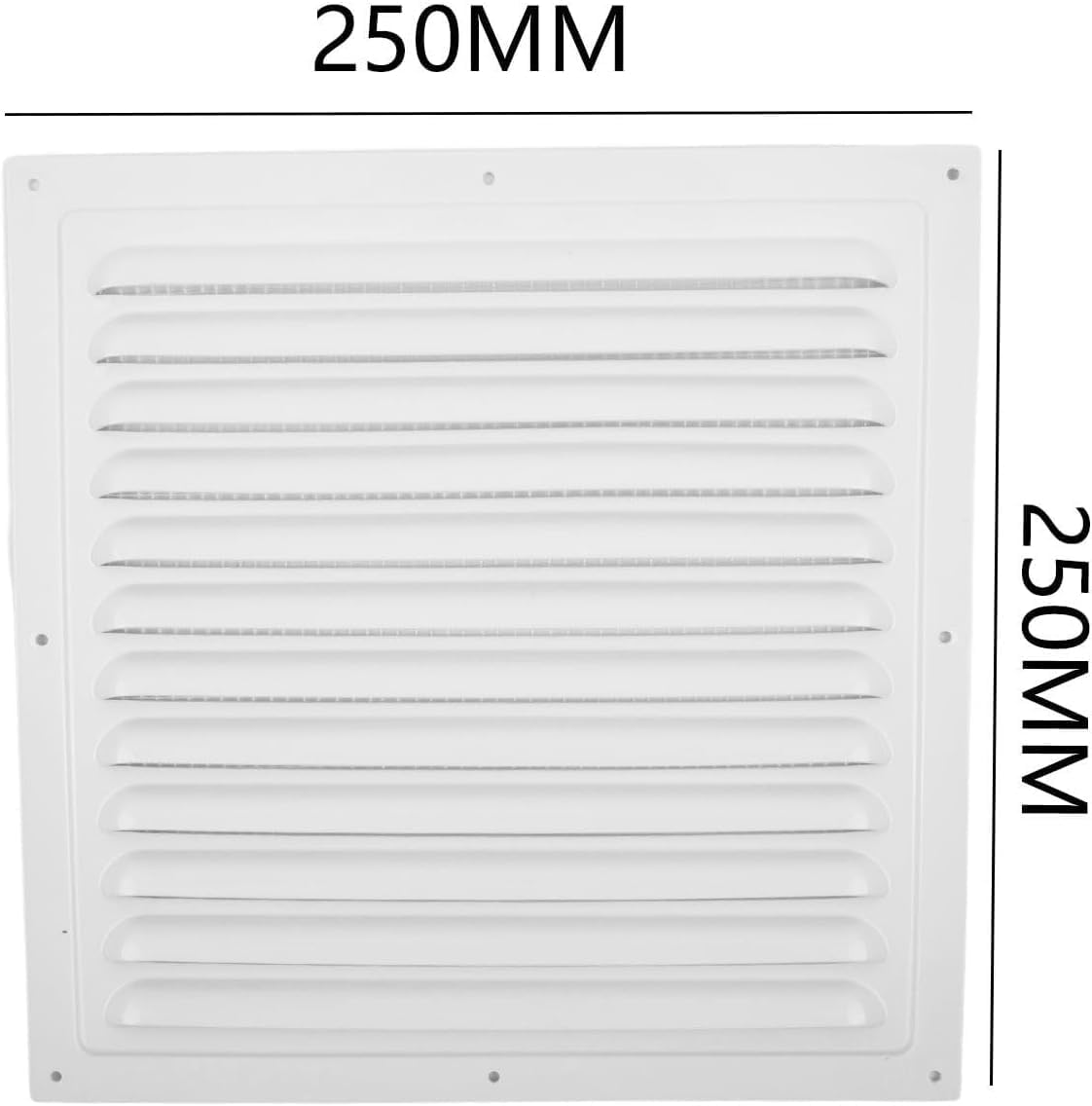 2 Pack 10x10 Inch Aluminum Gable Vent,Attic Vent White Gable Vent, Flat Square Air Vent Louver with Insect Screen Vent Grille for Exterior Door House Attic Garage Ceiling 10 x 10 Inch