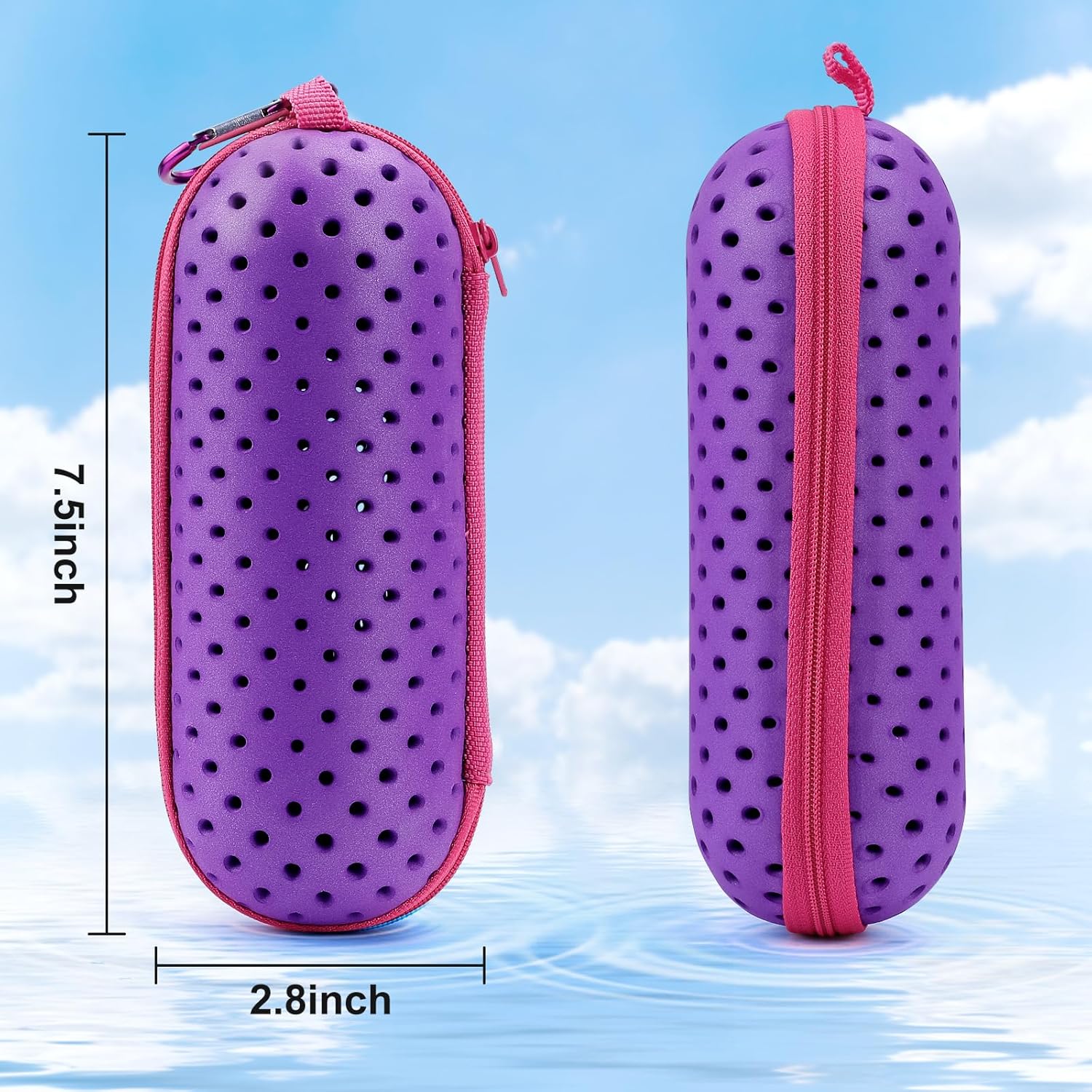 Swim Goggle Case For Swimming Goggles, Protective Cases for Goggles with Clip, Sunglasses, Goggles, Sports
