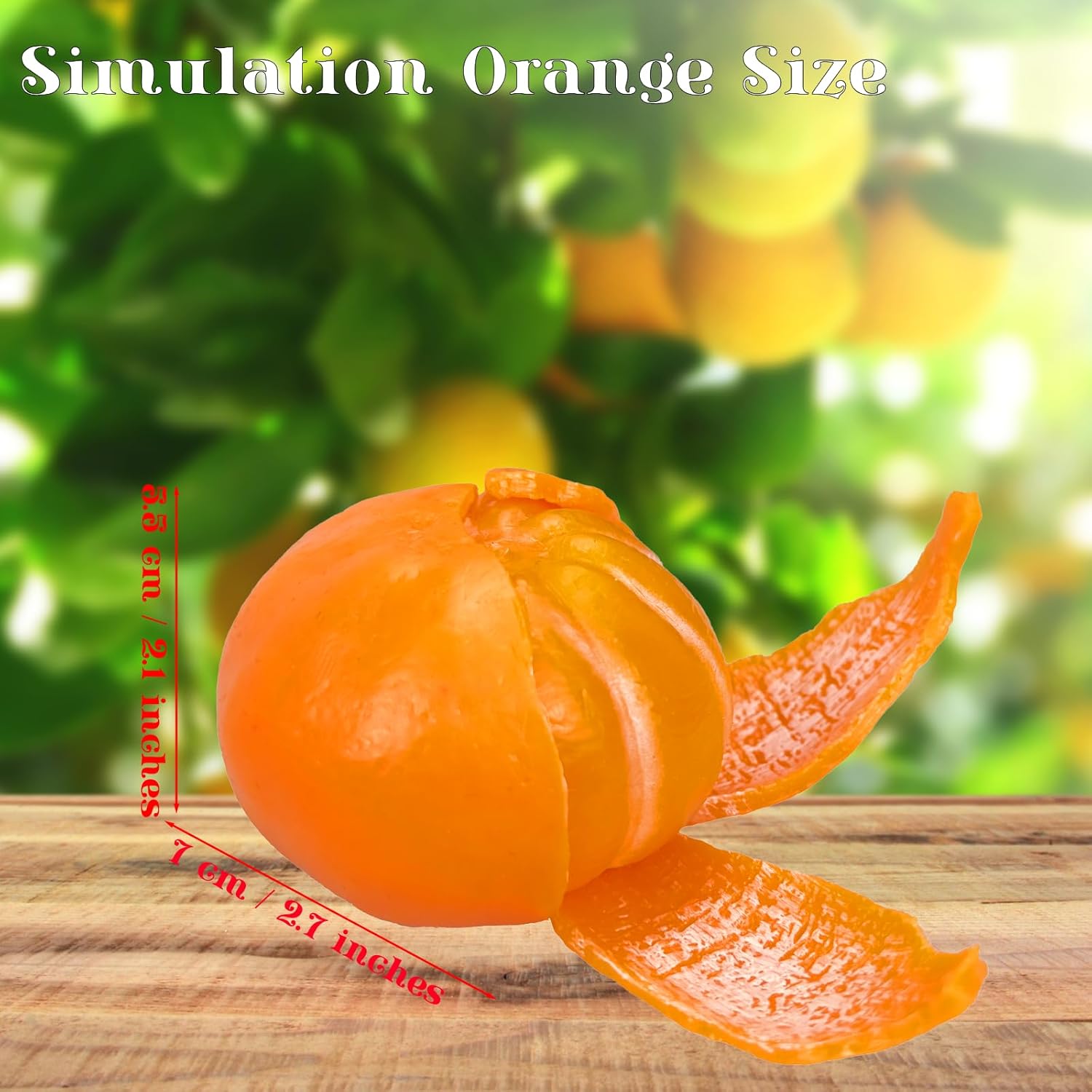 Tangerine Squishies Stress Relief Soft Scented Simulation Orange Fruit Squeeze Toys Cute Birthday Gift Novelty Toy for Kid Adult Orange