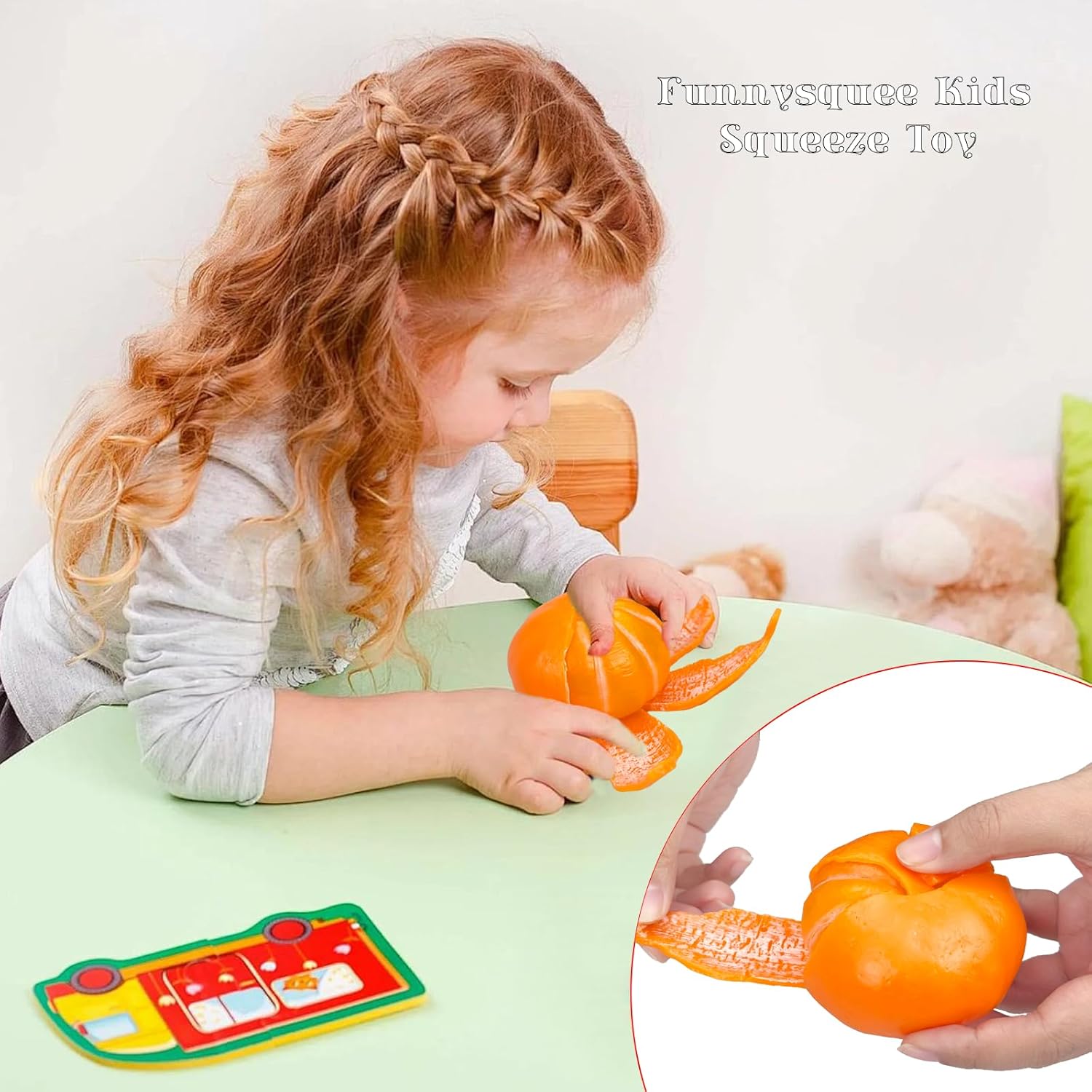 Tangerine Squishies Stress Relief Soft Scented Simulation Orange Fruit Squeeze Toys Cute Birthday Gift Novelty Toy for Kid Adult Orange