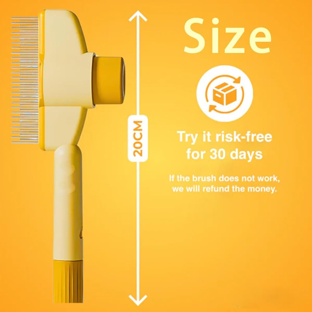 Zen Brush for Cats, New Avatar Zenbrush Cat Comb, Upgrade Self-Cleaning Pet Flea Comb Grooming Brush, Short&long Cat Dogs Multi-function Grooming Brushs for Massaging and Removes Fur Mix