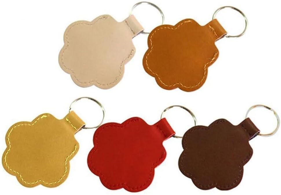 3pcs Leather Pet Memorial Keychain,Dog Hair Collector Keychain,Cat Paw Shaped Pet Memorial Gifts for Pet Parent 3PCS